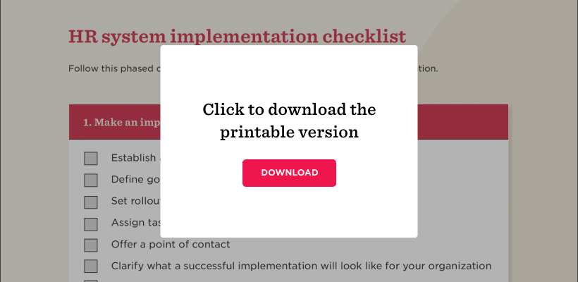 How to Create Hr System Implementation Checklists