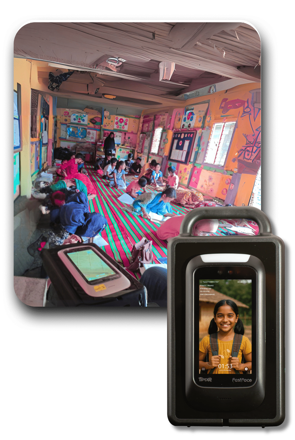 Face Recognition portable access control and attendance Device with battery SIM wireless Price in Bangladesh