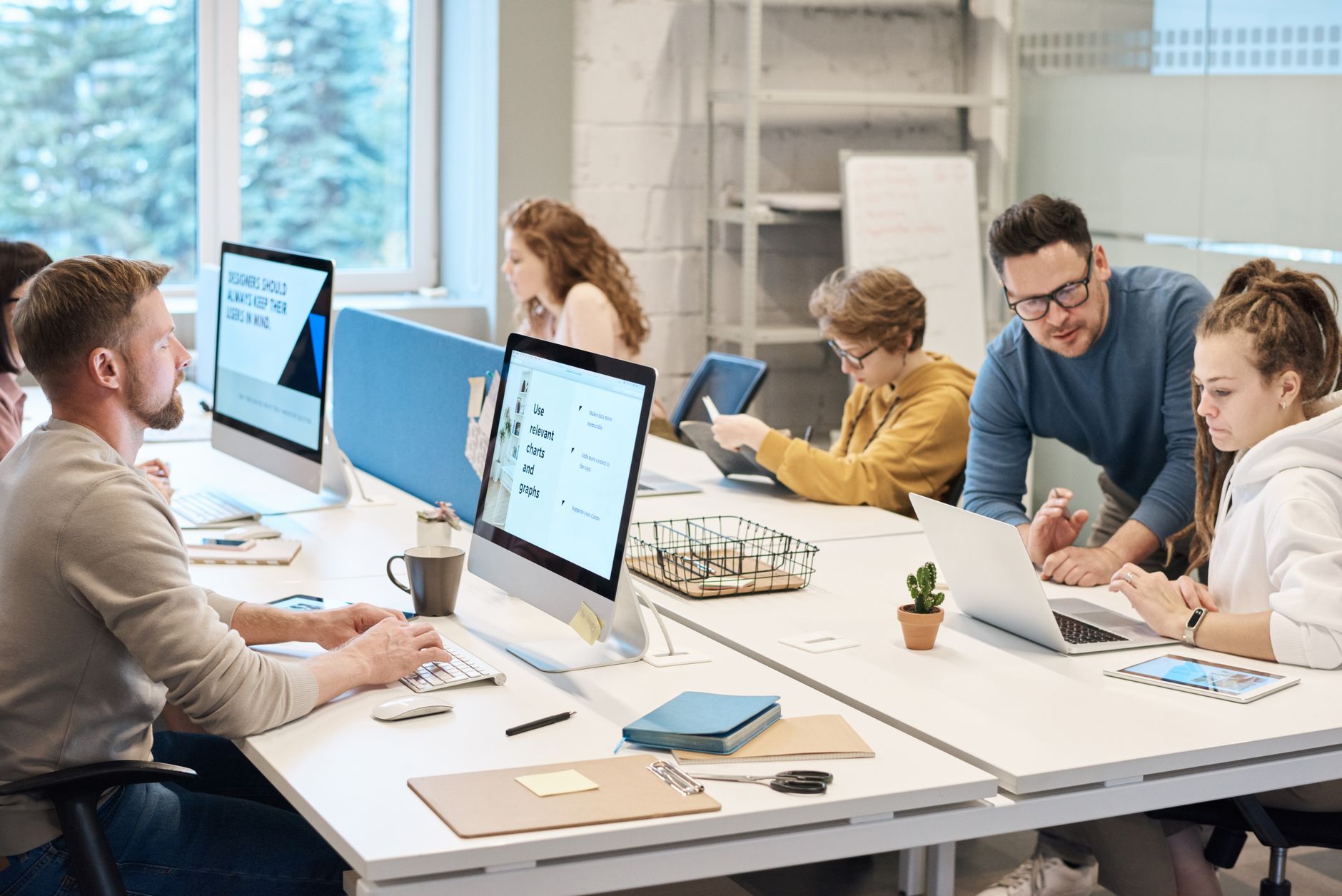 Real-time attendance dashboard used by a diverse office team