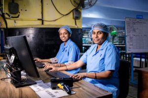 offline attendance system tracking staff at a Bangladesh textile factory site
